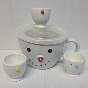 Momentum Brands Snowman Beverage Mug & Cover with 3 Egg Cups